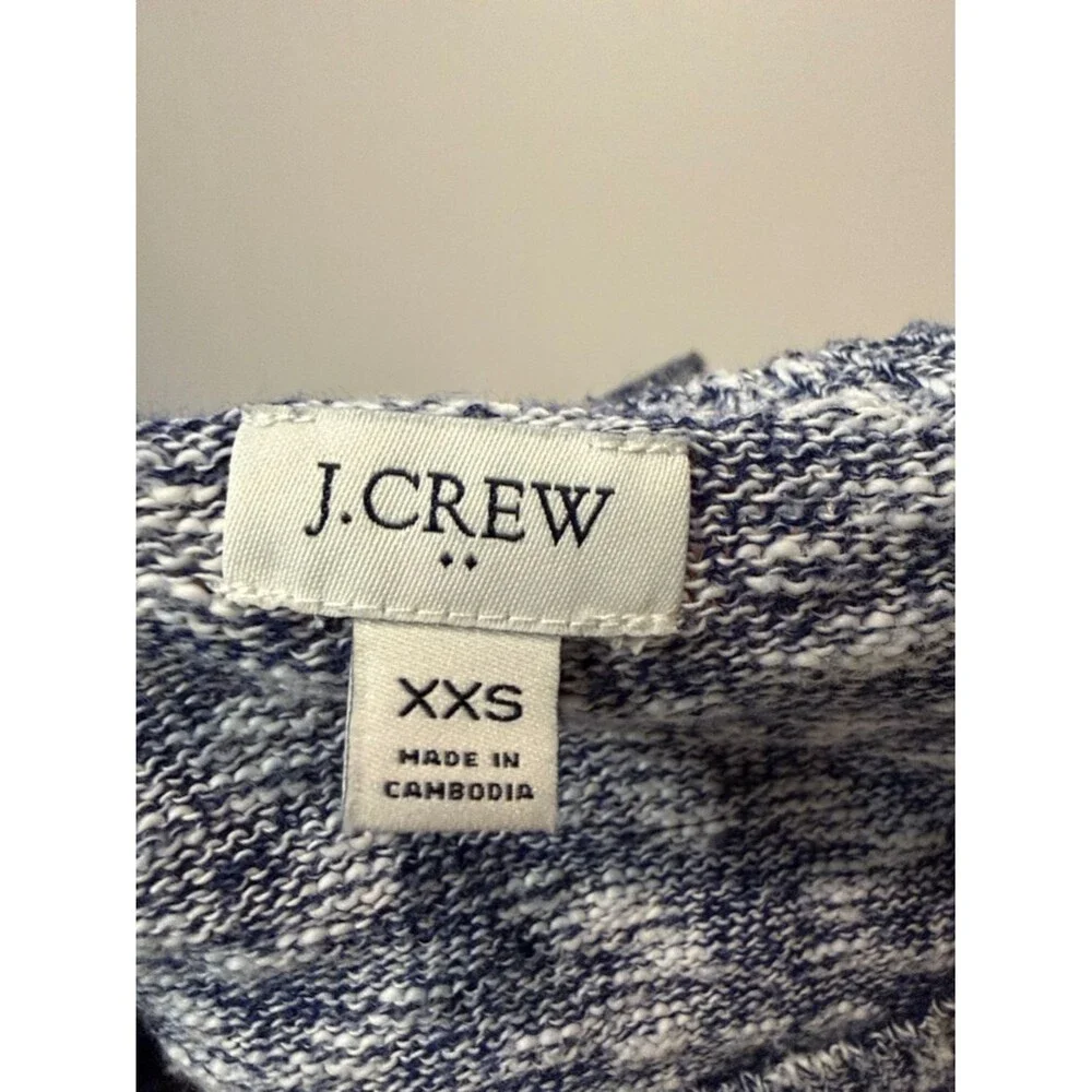 J.Crew Factory Marled Gray Blue Crewneck Sweater Knit Lightweight Pullover XXS